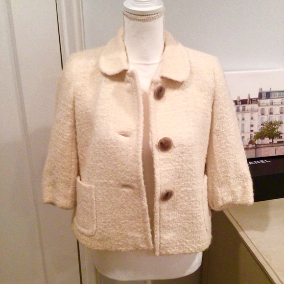 J.Crew Jacket cream / off white - tagless but classic size 2 - Picture 2 of 4